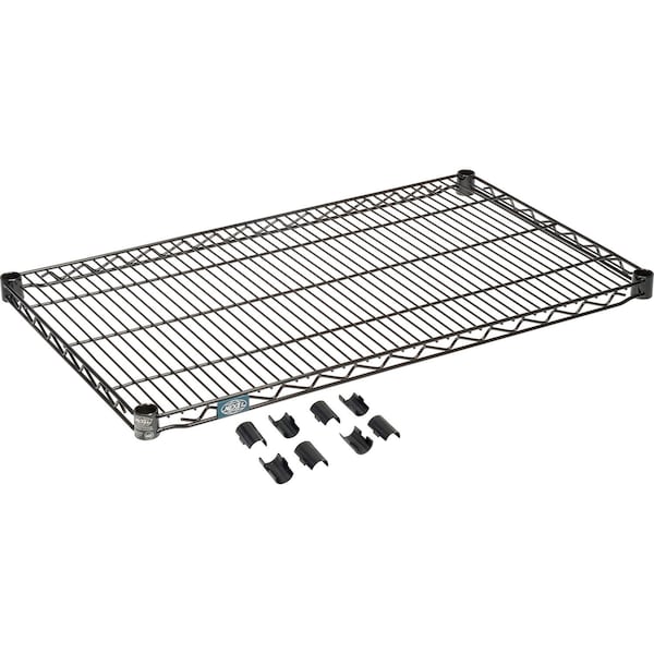 Nexel Black Epoxy Wire Shelf 36inW x 21inD S2136B - main